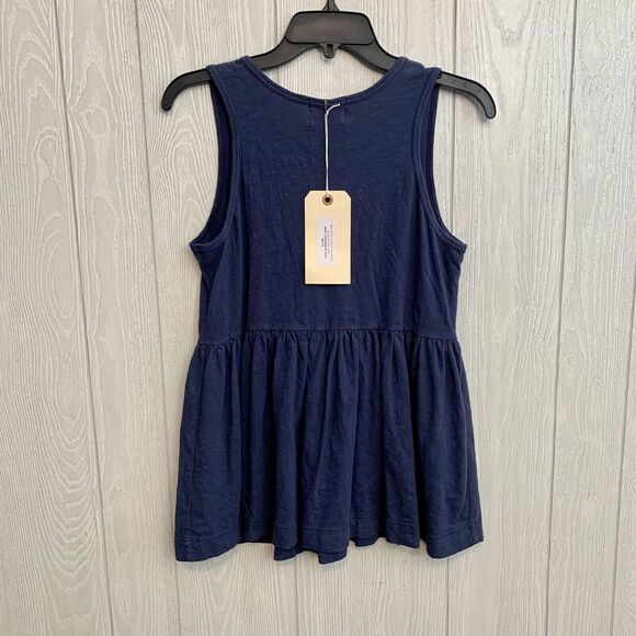 T.La Lace Up Babydoll Tank Navy Size Small NWT - Picture 3 of 5